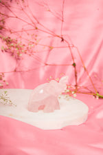 Load image into Gallery viewer, Natural Rose Quartz Elephant