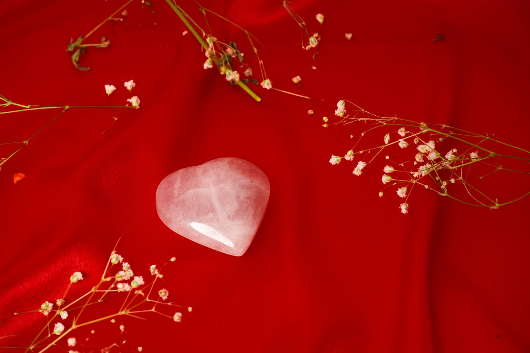 Natural Rose Quartz Heart