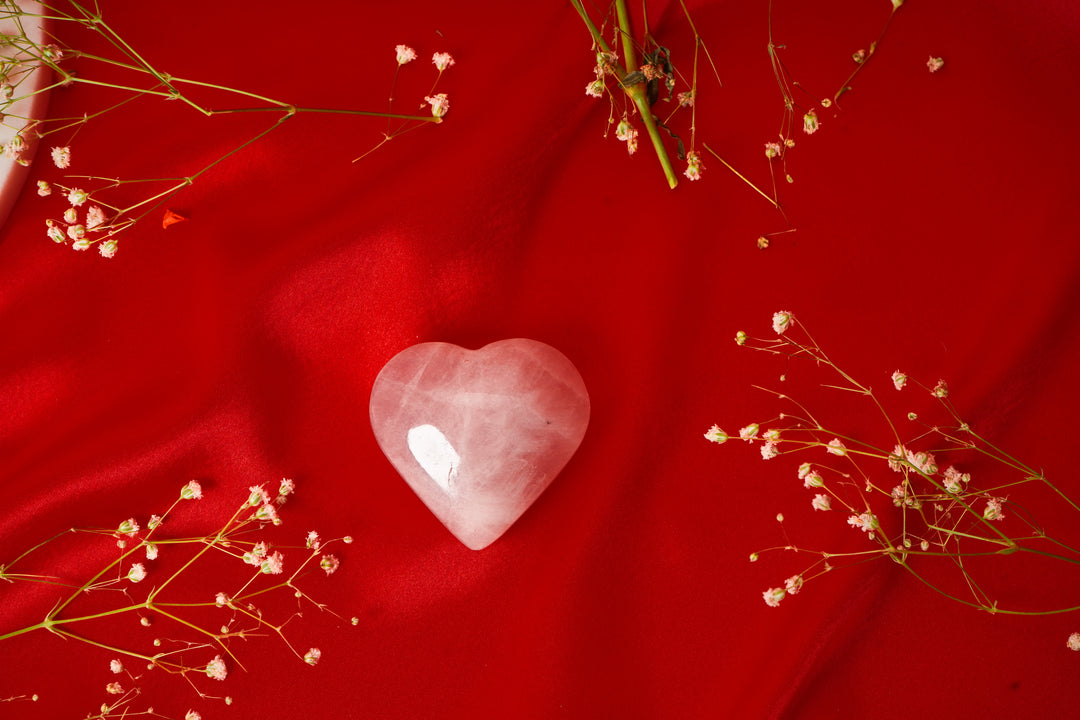 Natural Rose Quartz Heart