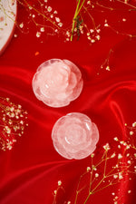 Load image into Gallery viewer, Natural Rose Quartz Rose Flower(Pair of 2)