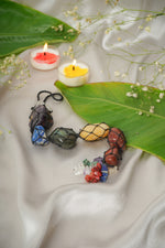 Load image into Gallery viewer, Seven Chakra Natural Stone Wall Hanging