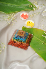 Load image into Gallery viewer, Seven Chakra Natural Stone Pyramid
