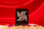 Load image into Gallery viewer, Pure silver Swastik symbol with Ganesh Ji design from Rasava Jewels, crafted in 999 pure silver, displayed on a neutral background.