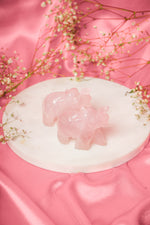 Load image into Gallery viewer, Natural Rose Quartz Elephant Pair
