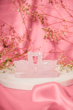 Load image into Gallery viewer, Natural Rose Quartz Swan Pair
