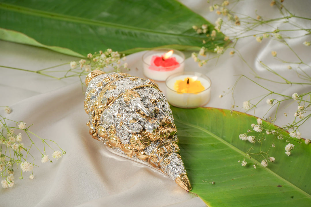 Silver and gold shankh