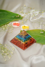 Load image into Gallery viewer, Seven Chakra Natural Stone Pyramid
