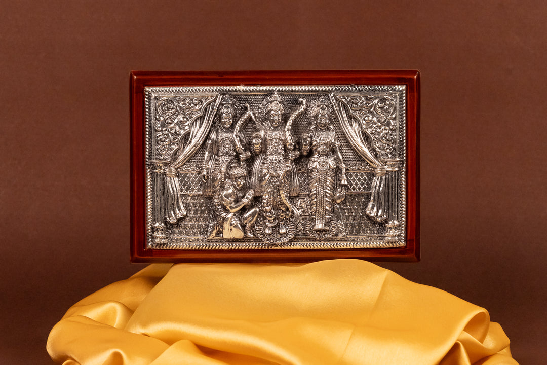 999 Pure Silver Ram Darbaar Dry fruit box