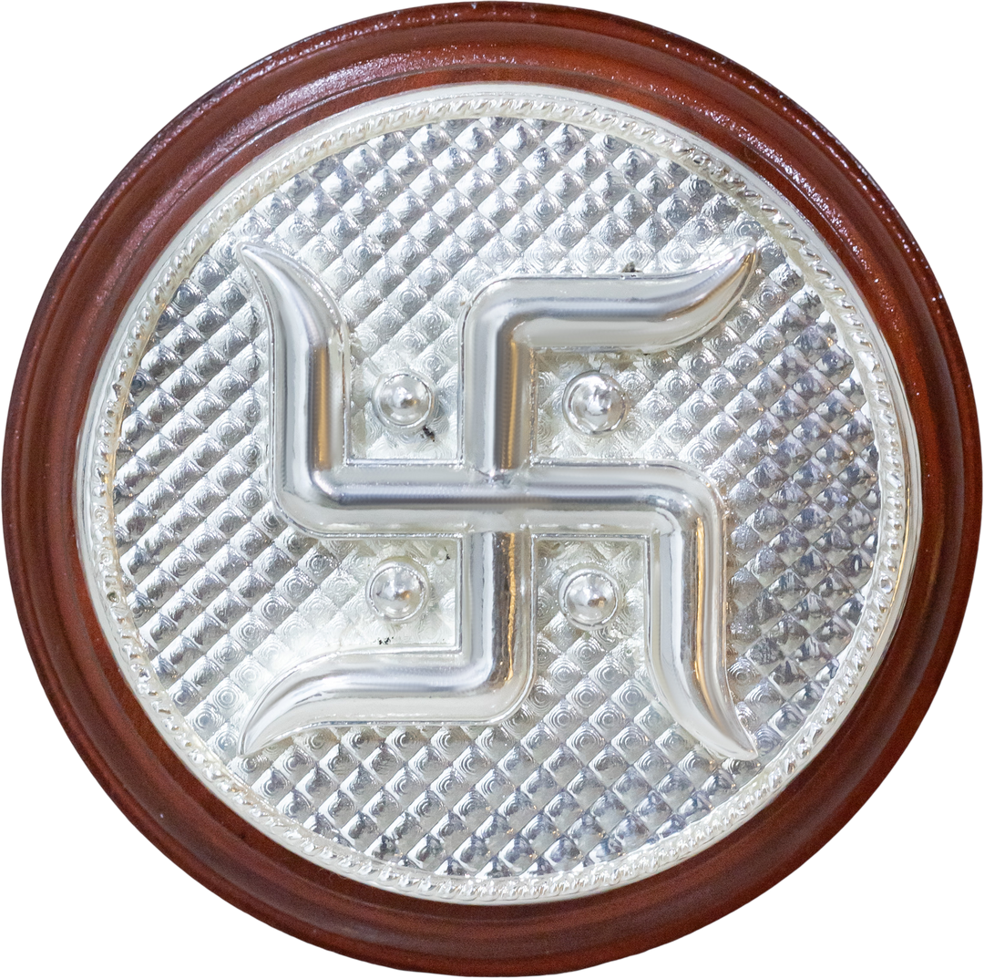 999 Pure Silver Swastik Pair